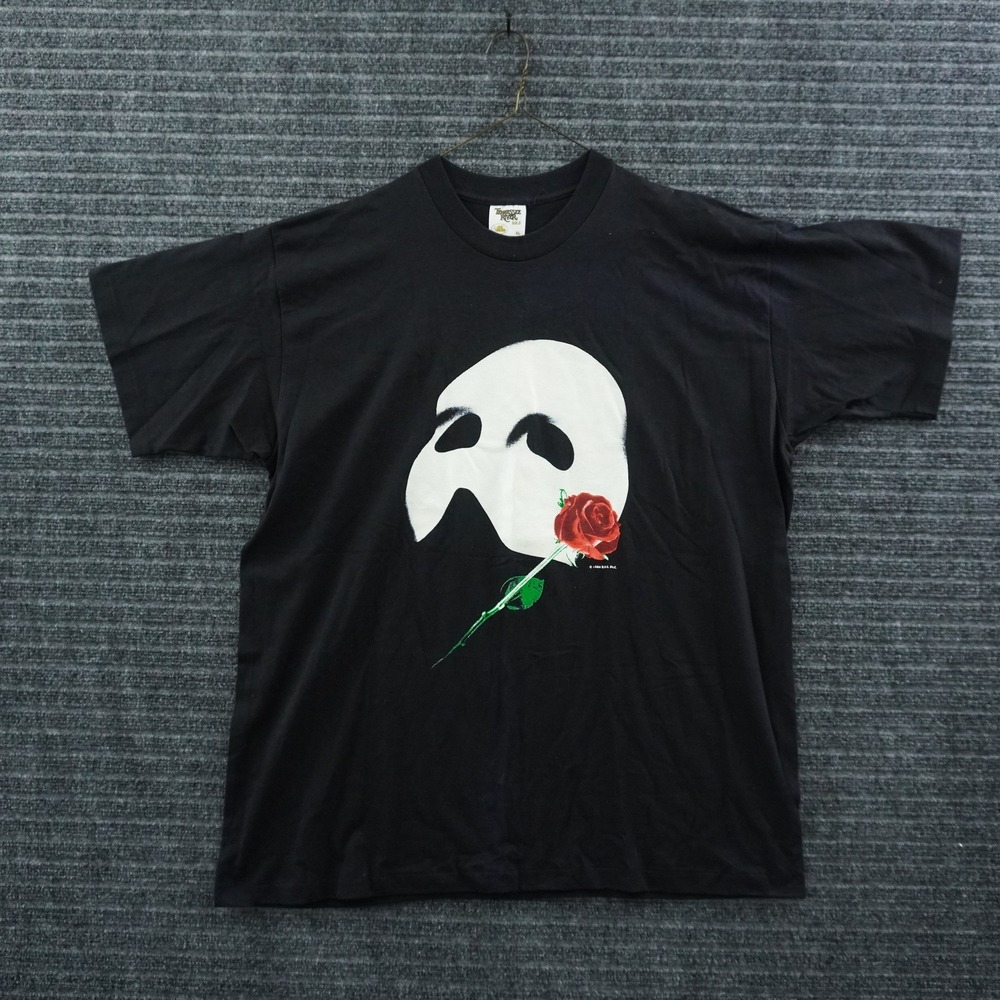 Vintage Phantom of the Opera Graphic Tee XL Single Stitch Black 1986 Broadway